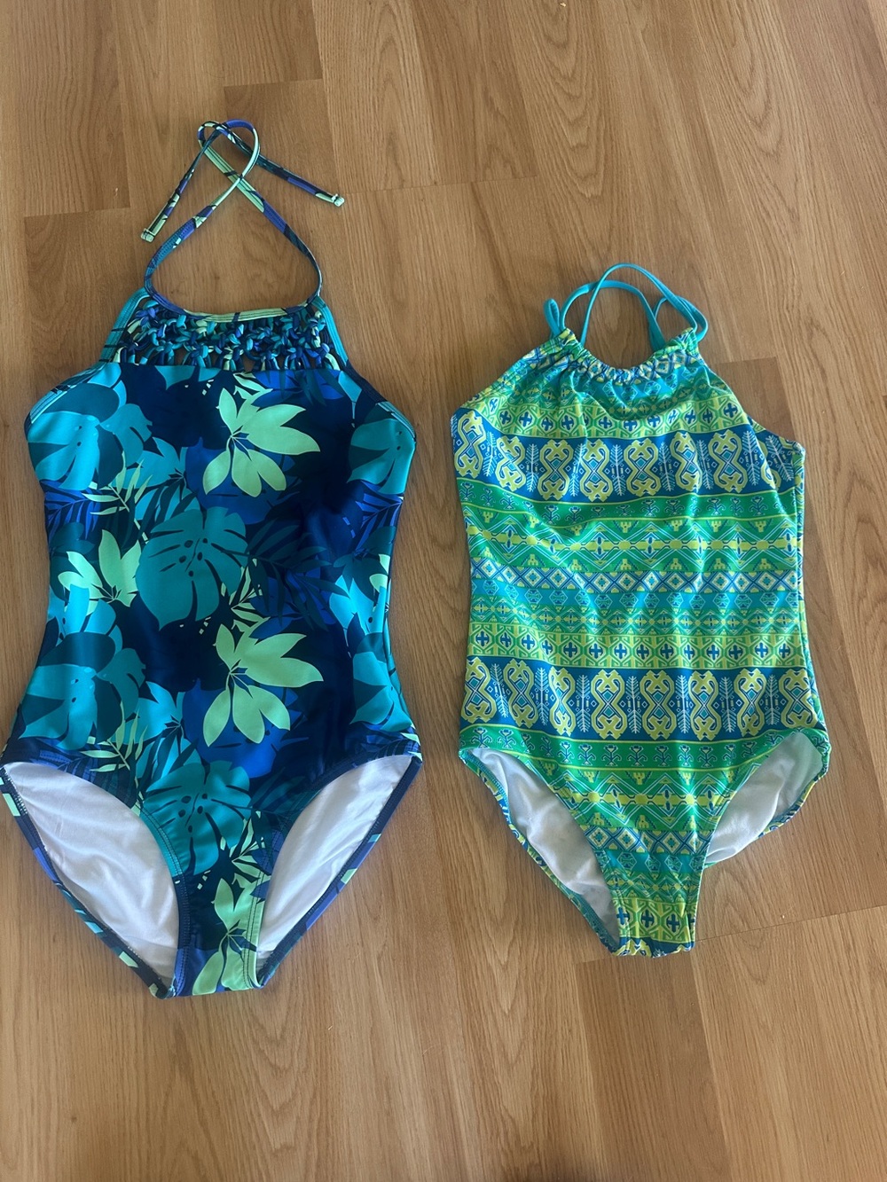 Lot of two Girls Swimsuits size 14. Old Navy and Okamu